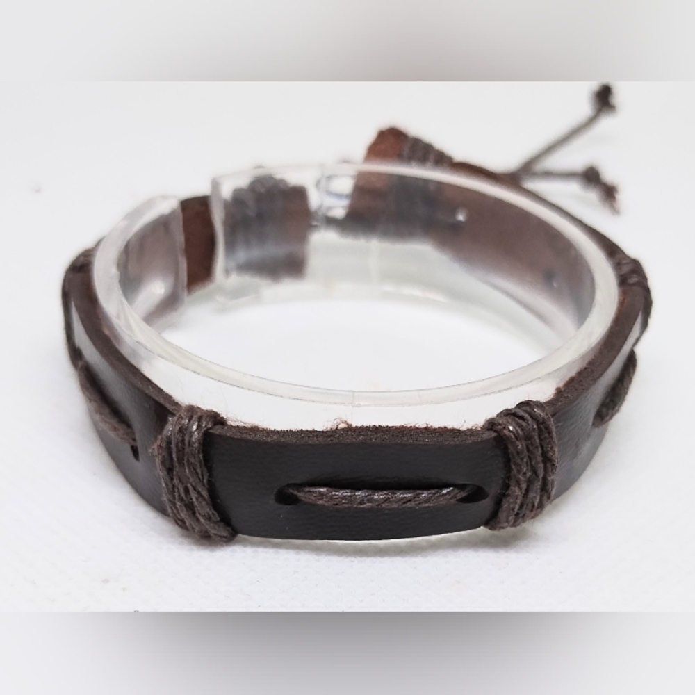 Men's‎ Bracelet Leather Layered Brown New f39